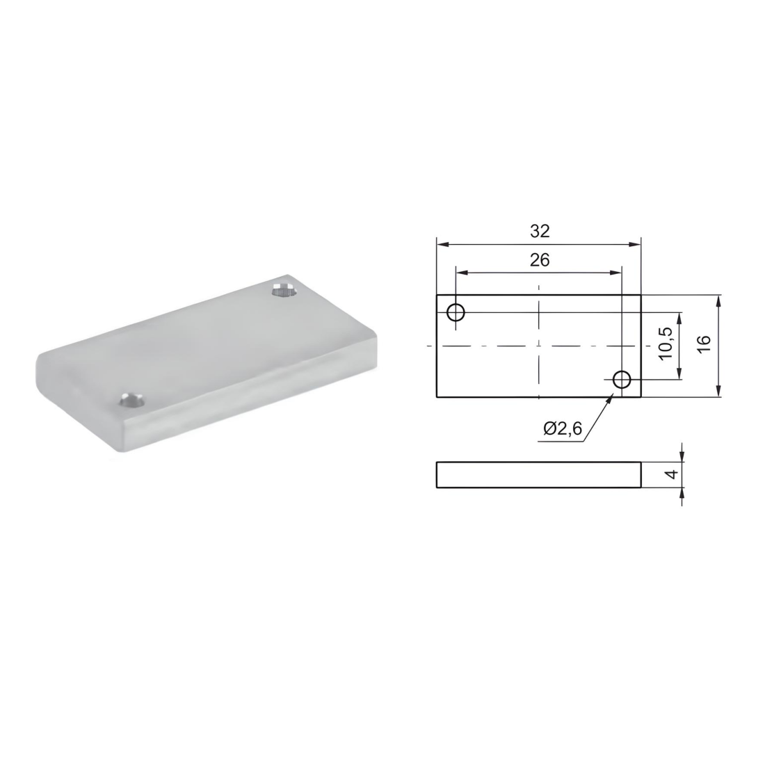 Closing Plate For Manifold Valve 808 Series