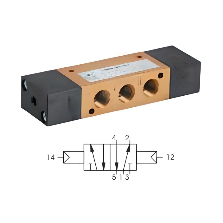 M5 Air Pilot Valve 1/8", 5/2 Double Acting Pressure 1.5 bar