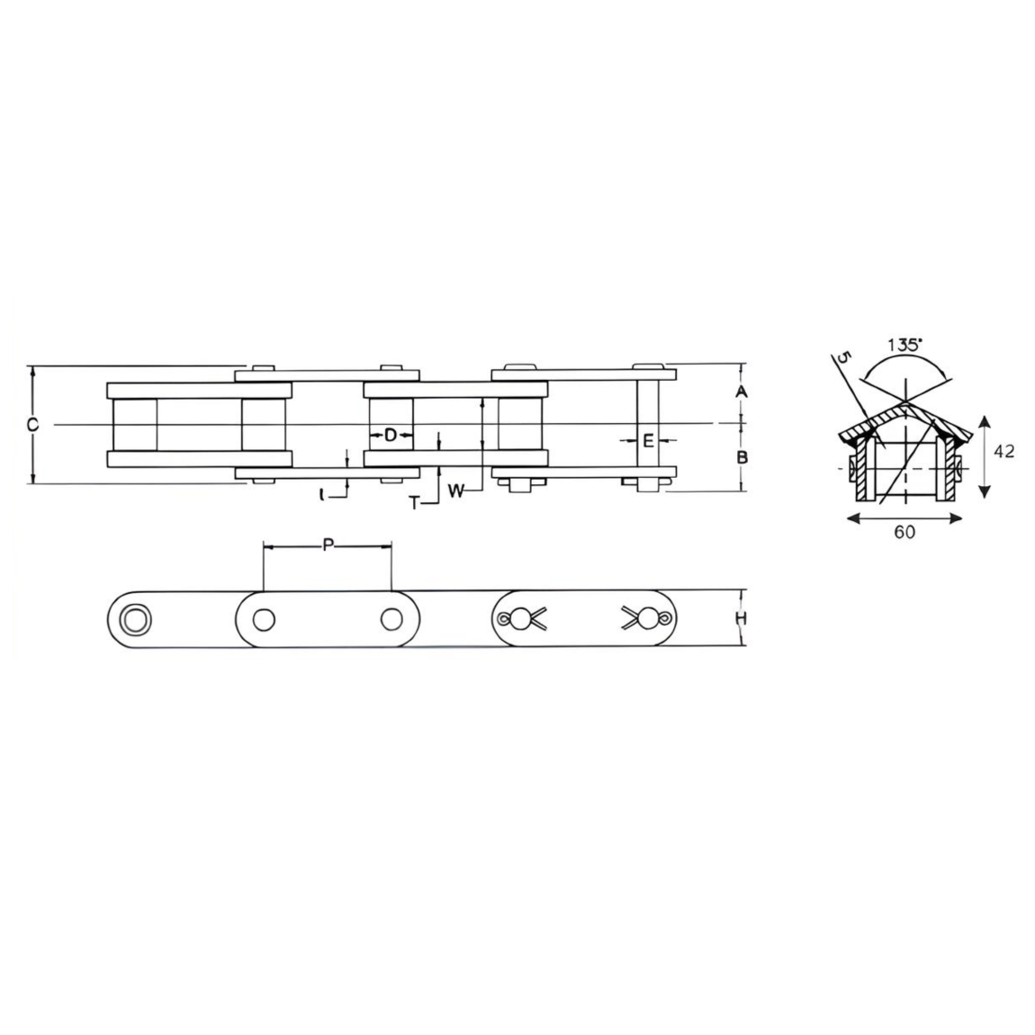 81XH Conveyor Chain - 10ft