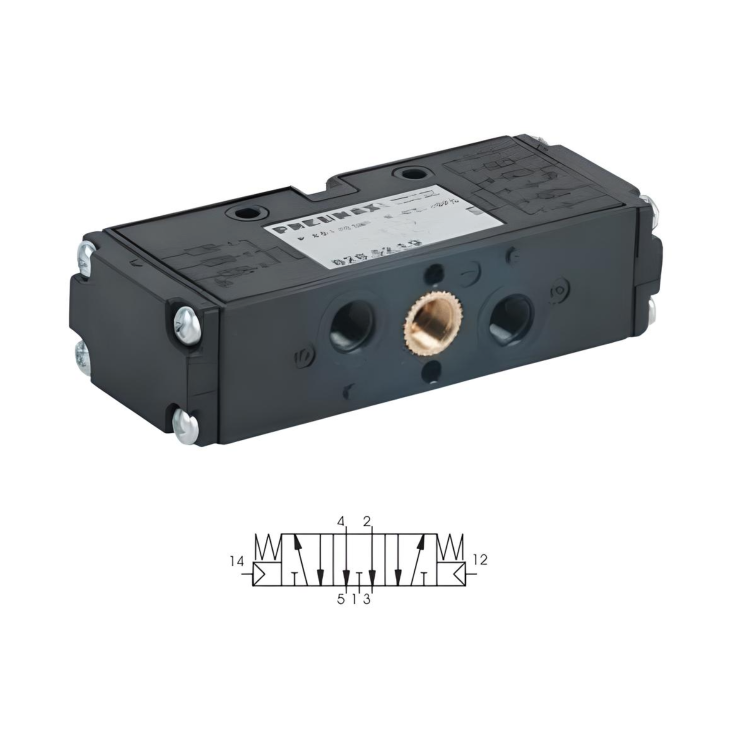 G1/8" Air Pilot Valve 1/8", 5/3 Exhaust Center Double Acting Pressure 3 bar