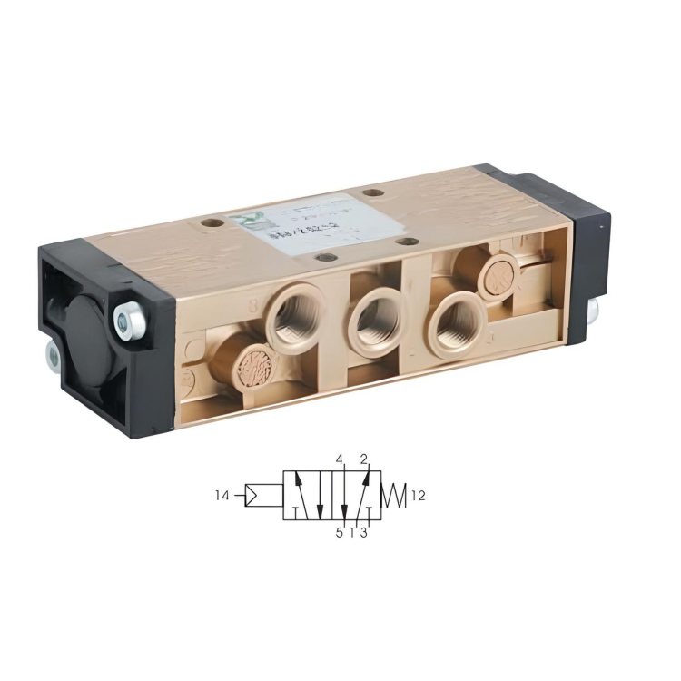 G1/8" Air Pilot Valve 1/8", 5/2 Single Acting Pressure 2.5 bar