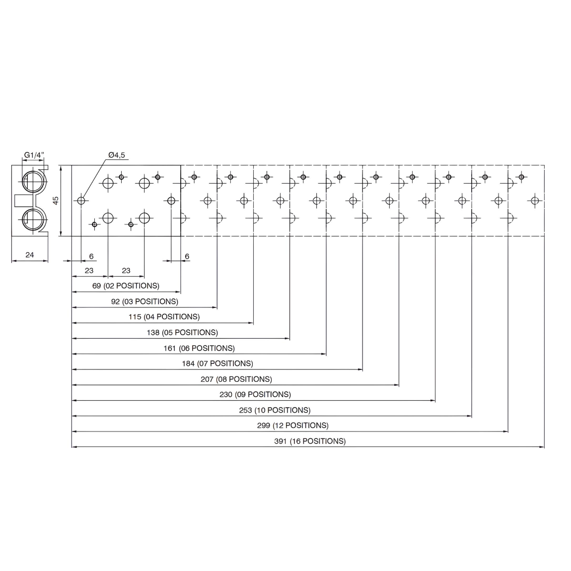 Manifold Air Valve 3/2 - 8 Positions (Valve 888)