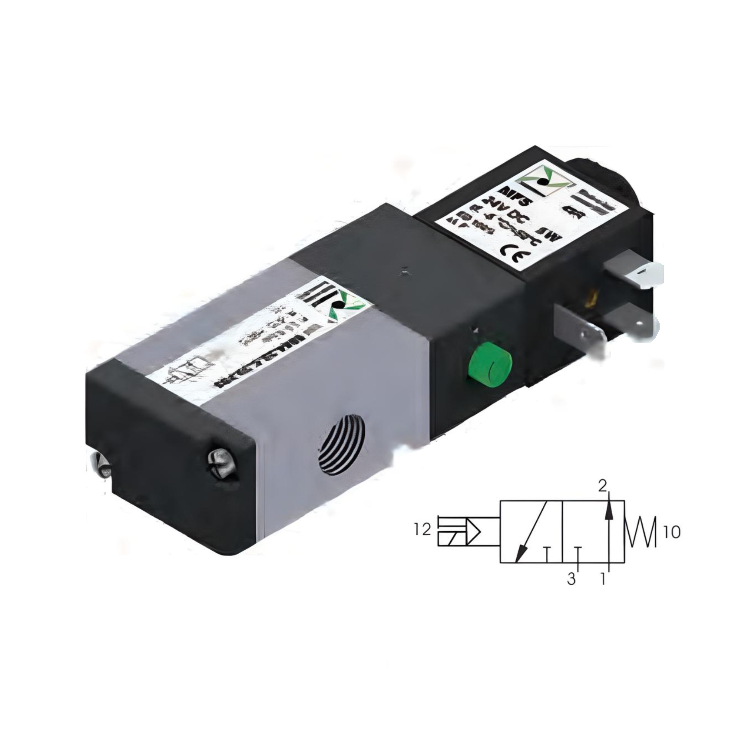 Pneumatic Solenoid Valve 1/4", 3/2 Normally Open Spring Return 24Vdc