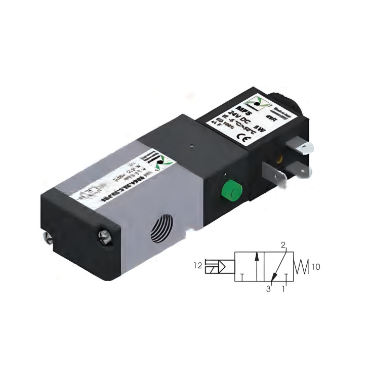 Pneumatic Solenoid Valve 1/4", 3/2 Normally Closed Spring Return 24Vac