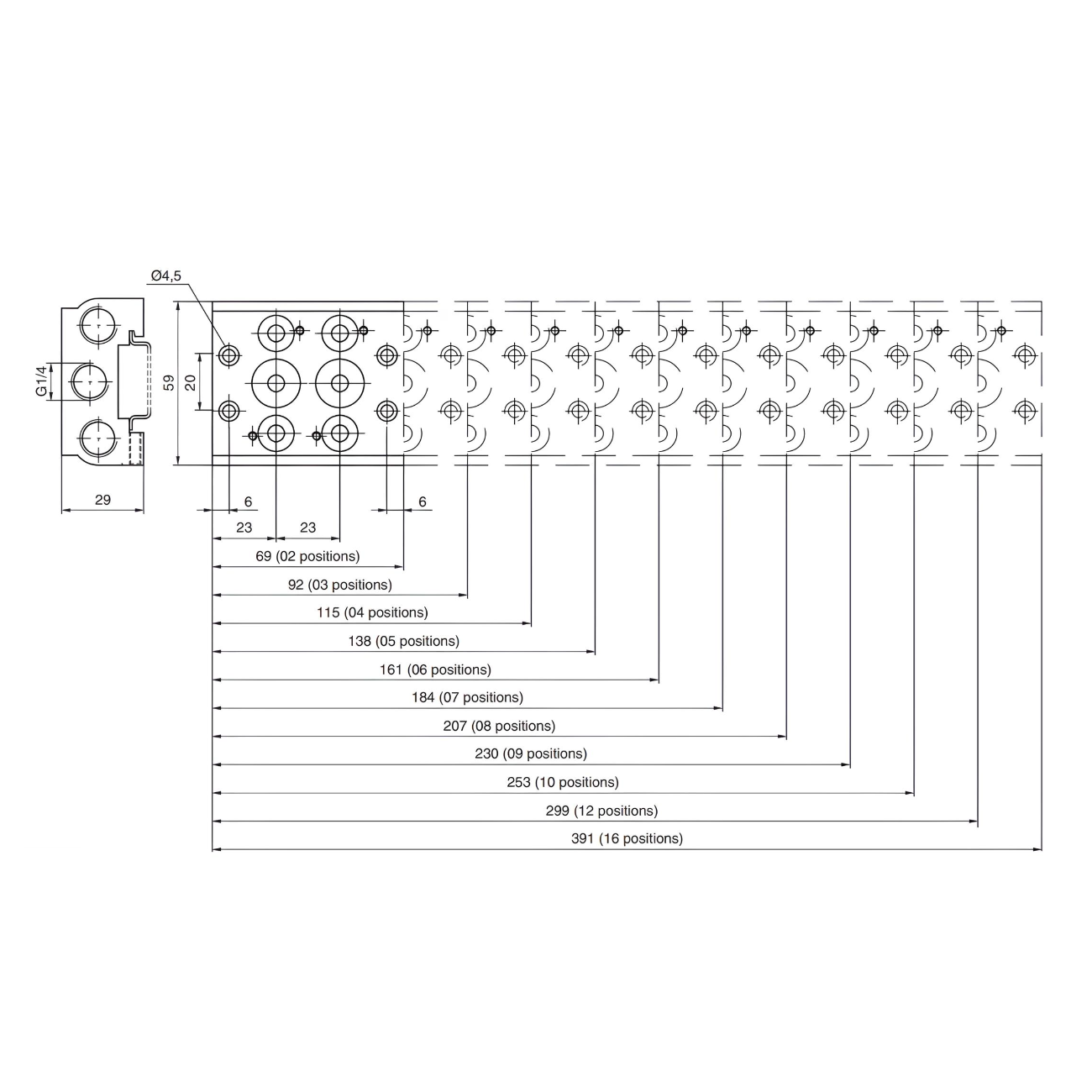 Manifold Air Valve 5/2 & 5/3 - 3 Positions (Valve 888)