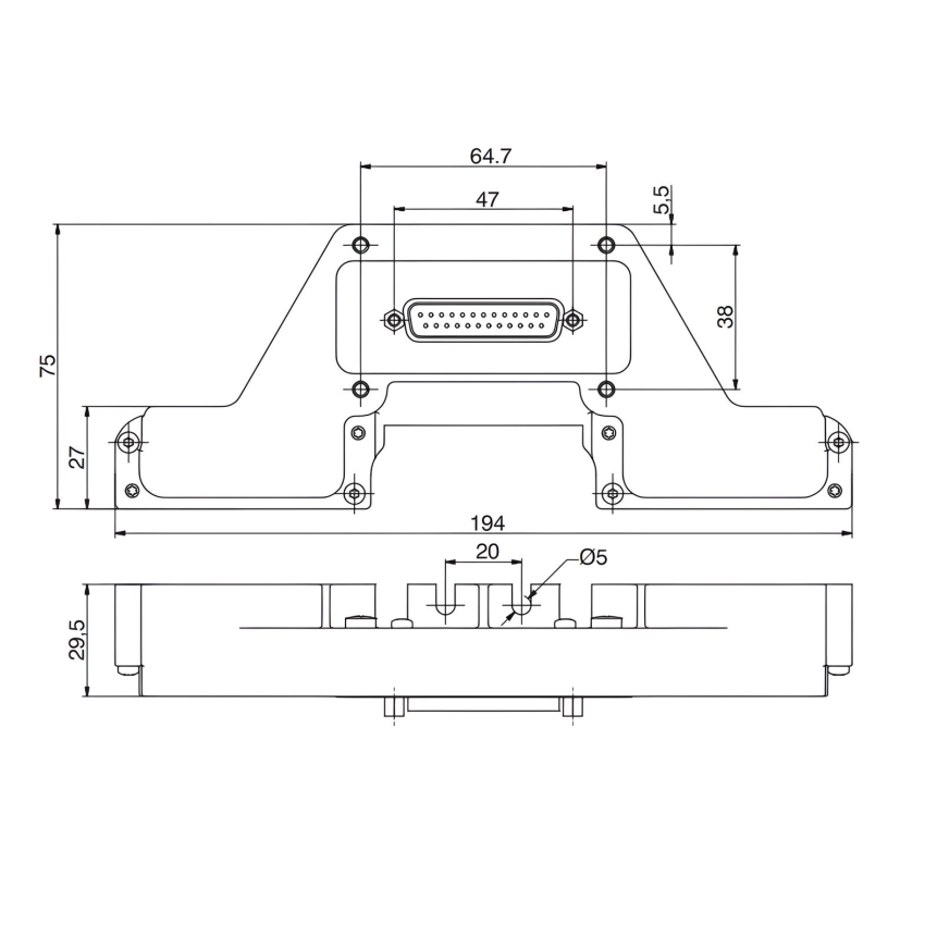End Plate 25 Poles IP65 For 888 Series Valve