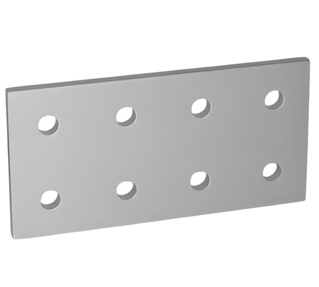 8 Hole Joining Plate 2" x 4" x 3/16" | 10 Series Aluminum T-Slot