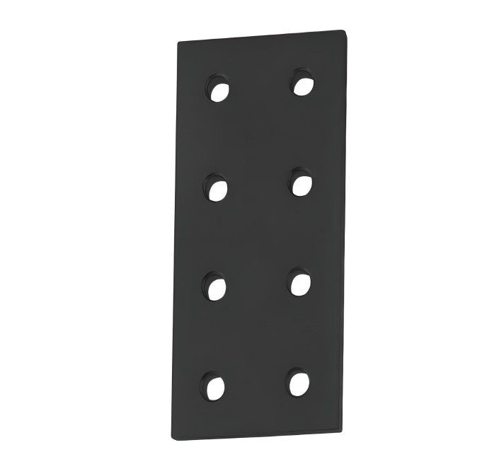 8 Hole Black Joining Plate 2" x 4" x 3/16" | 10 Series Aluminum T-Slot