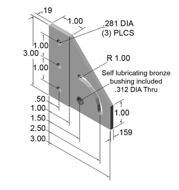 90 Degree Left-Hand Pivot Plate | 10 Series Aluminum T-Slot - Forces Inc