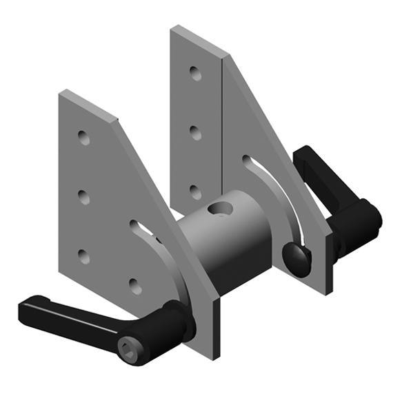 90 Degree Right-Hand Pivot Plate | 10 Series Aluminum T-Slot - Forces Inc