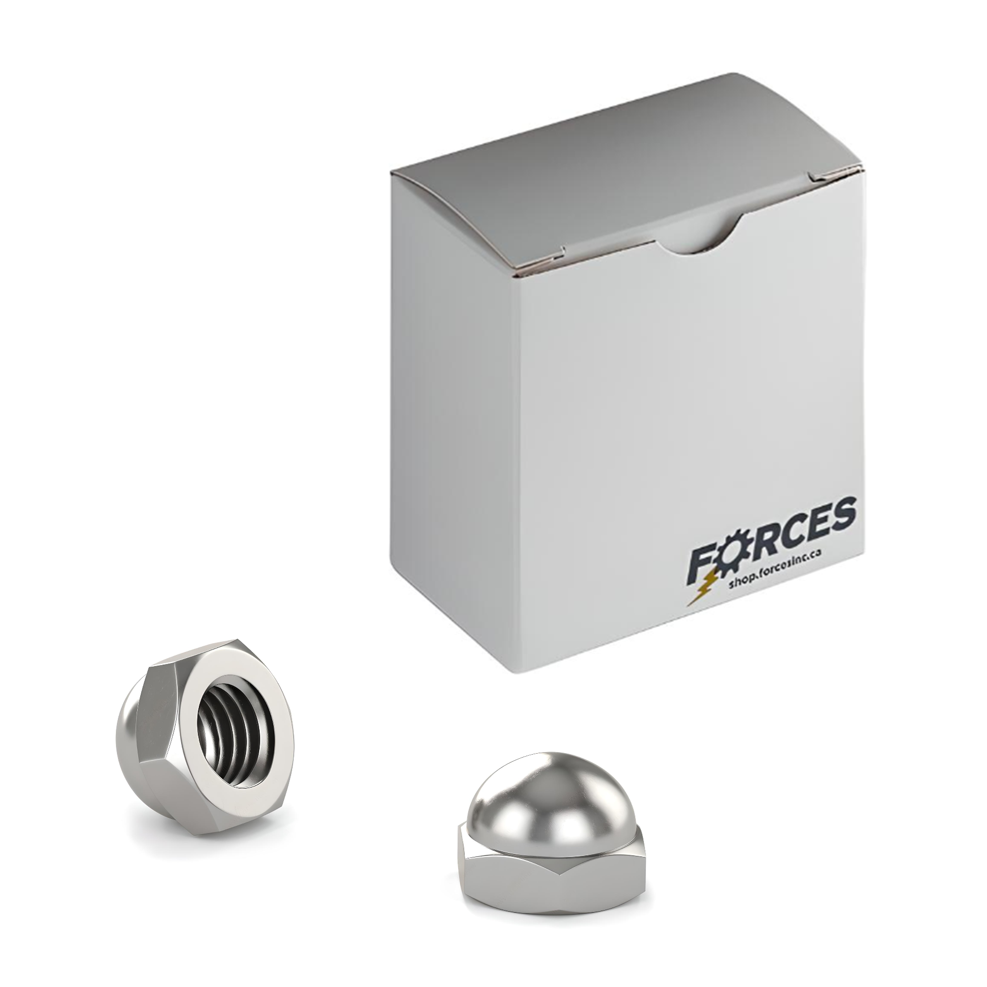 7/16"-14 Acorn Cap Nut - Stainless Steel 18-8