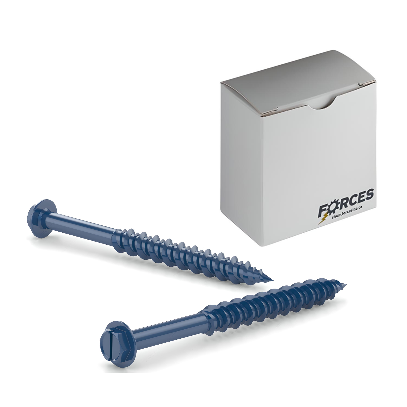 3/16" x 3-1/4" Concrete Screw Blue Coating Hex Washer Head