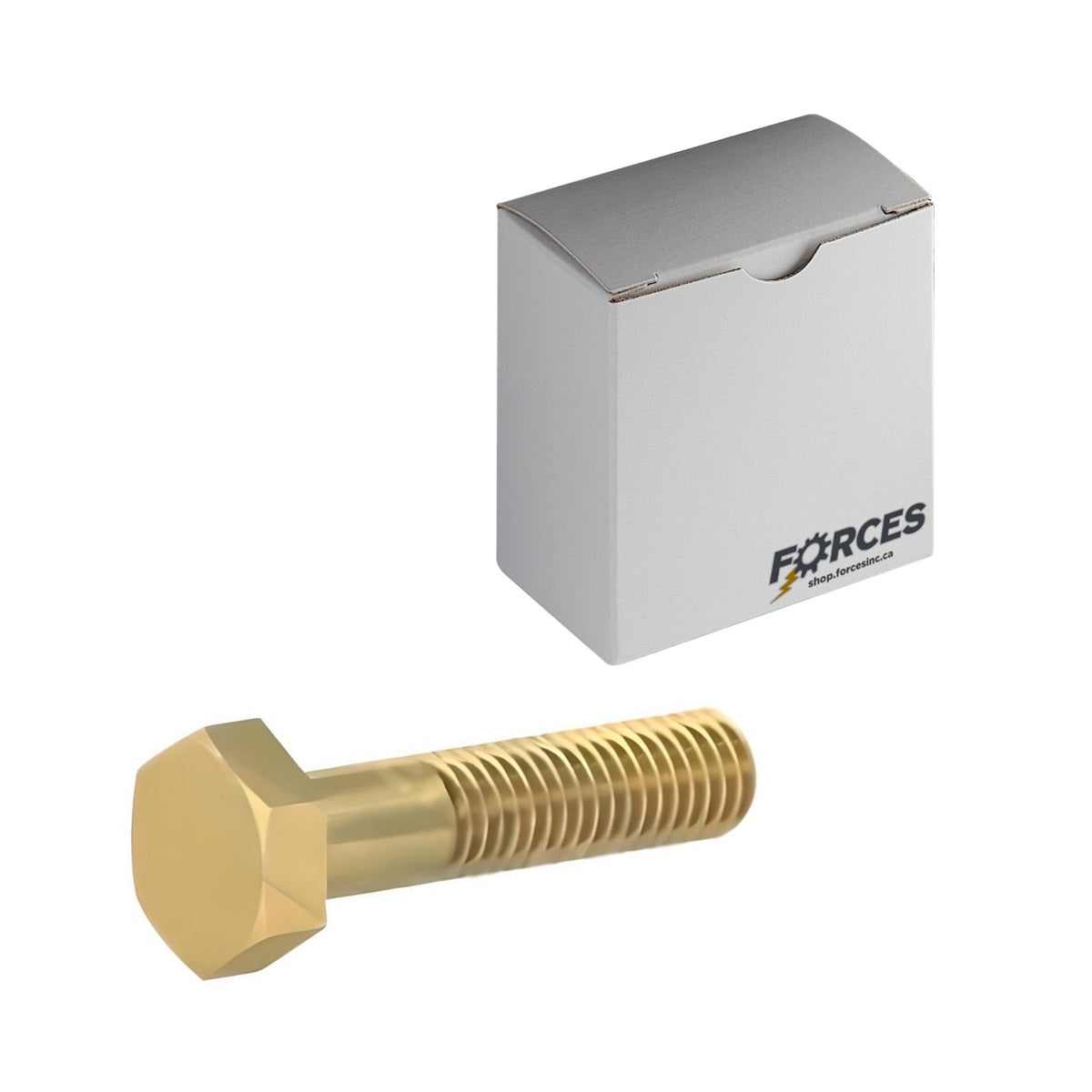 Hex Head Bolt 1/4"-20 x 2-1/2" Partial thread - Brass