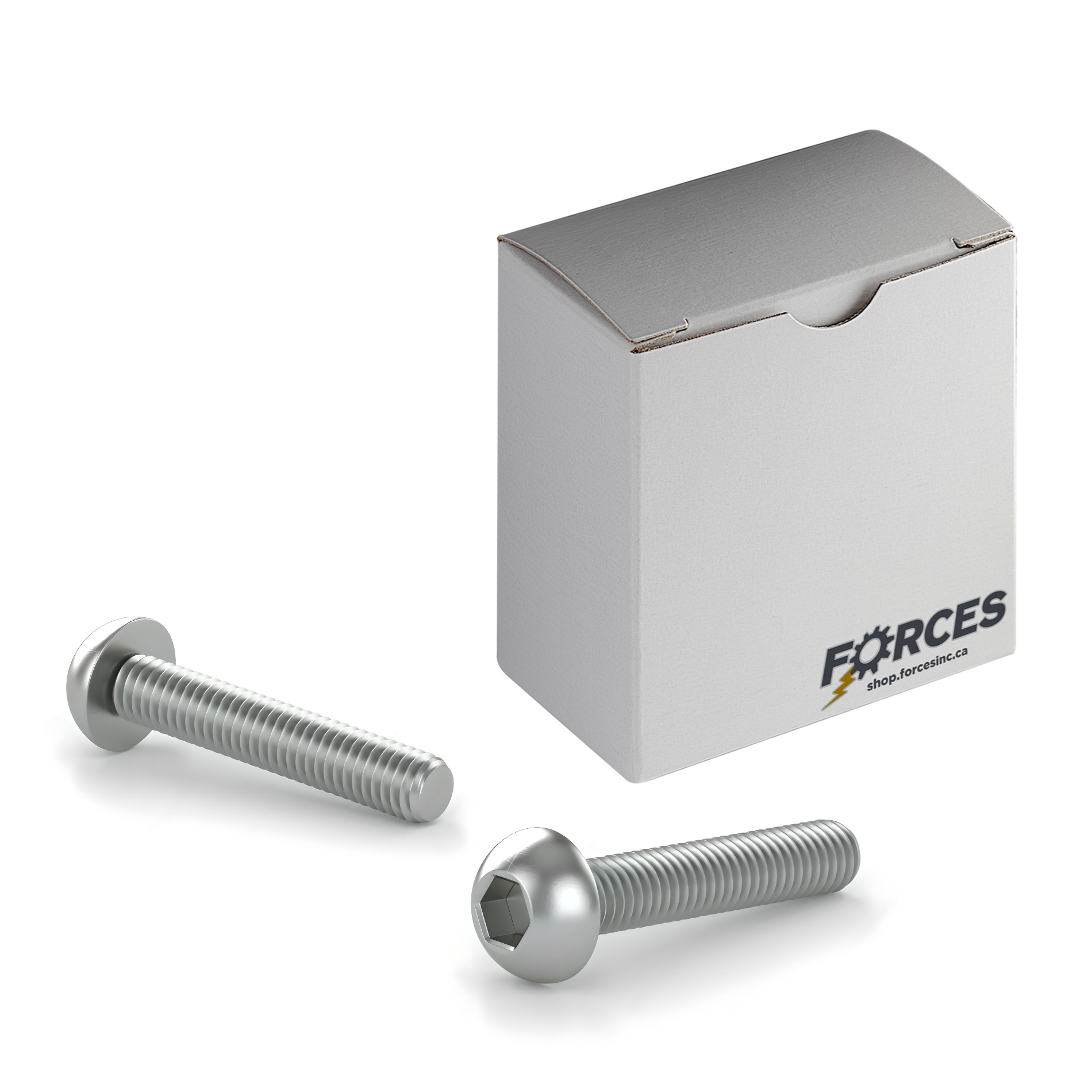 M6-1.0 x 16mm ISO 7380 Button Head Socket Cap Screw Full thread - Zinc Plated Class 10.9