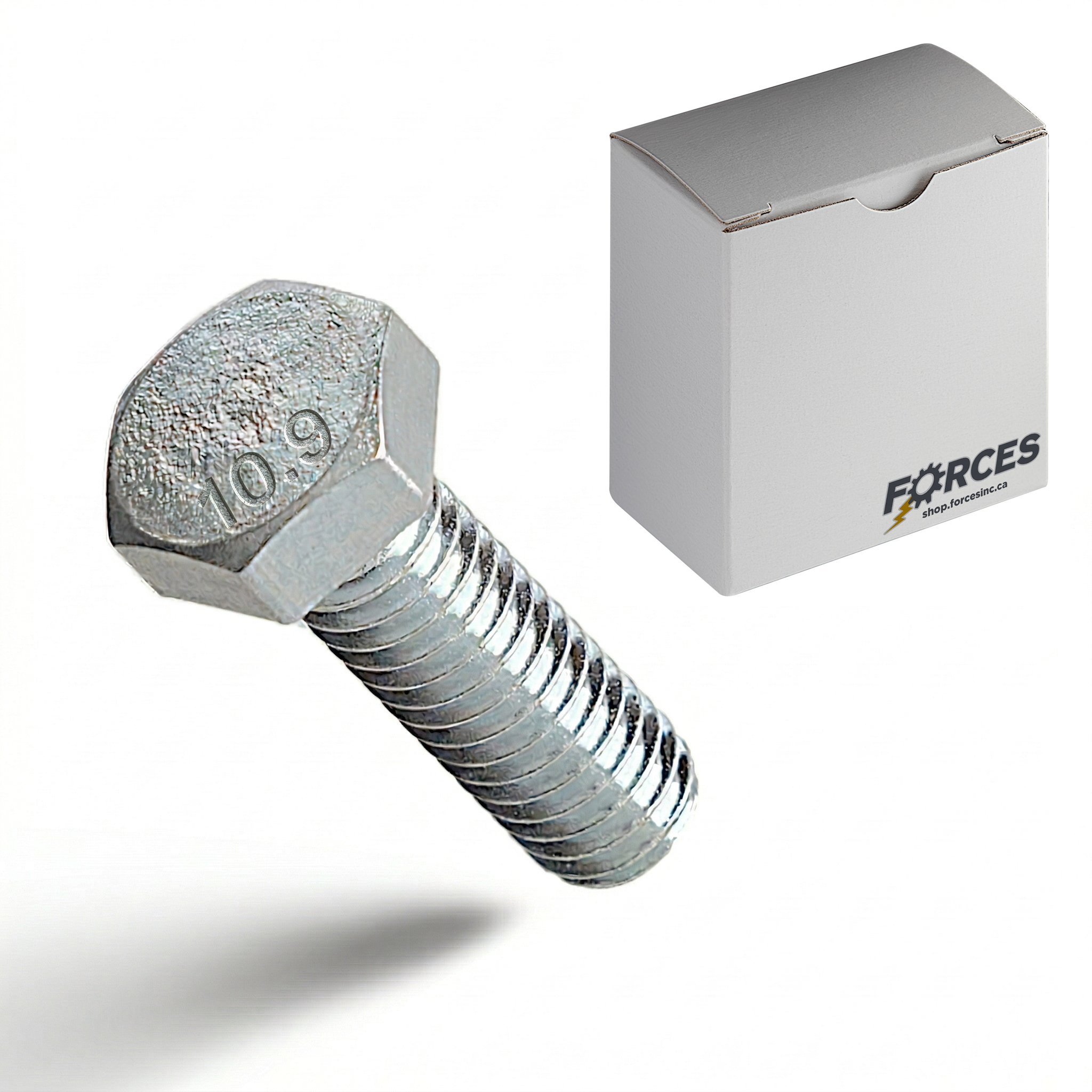 DIN 933 Hex Head Bolt M6-1.00 x 16mm Full thread - Zinc Plated 10.9