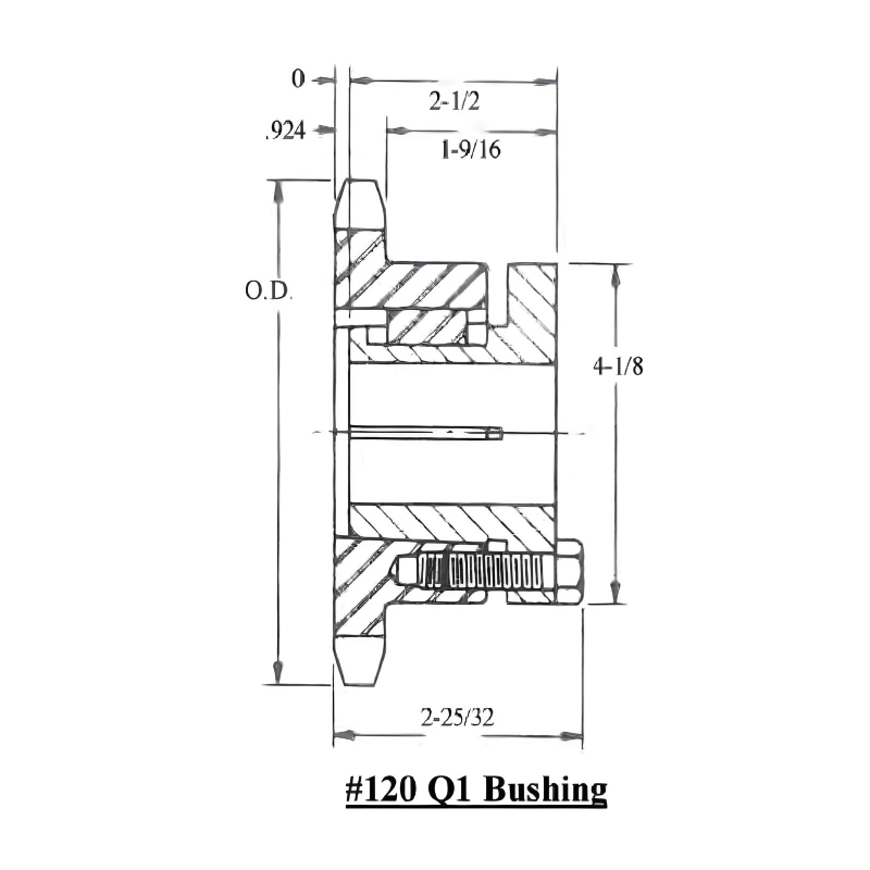 120Q15 Split Taper Bushed Sprocket | 120Q15H