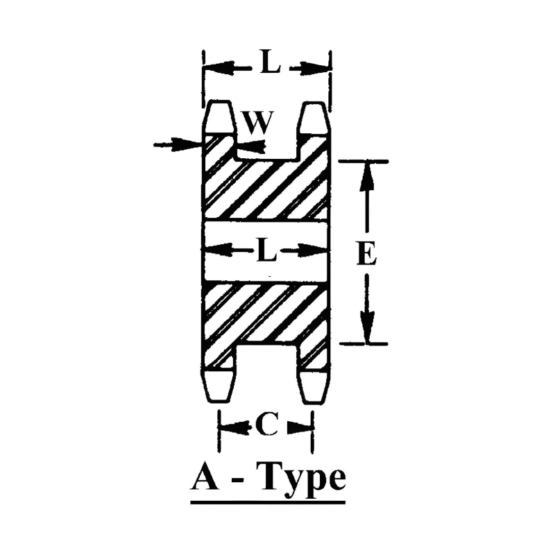 80A19 Double Strand Sprocket With Stock Bore | DS80A19H