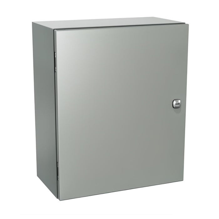 Eaton B-Line 16126-SD Steel Enclosure – 16x12x6 NEMA Single Door Panel Box, Gray