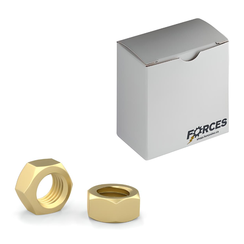 7/16"-20 Hex Nut - Brass
