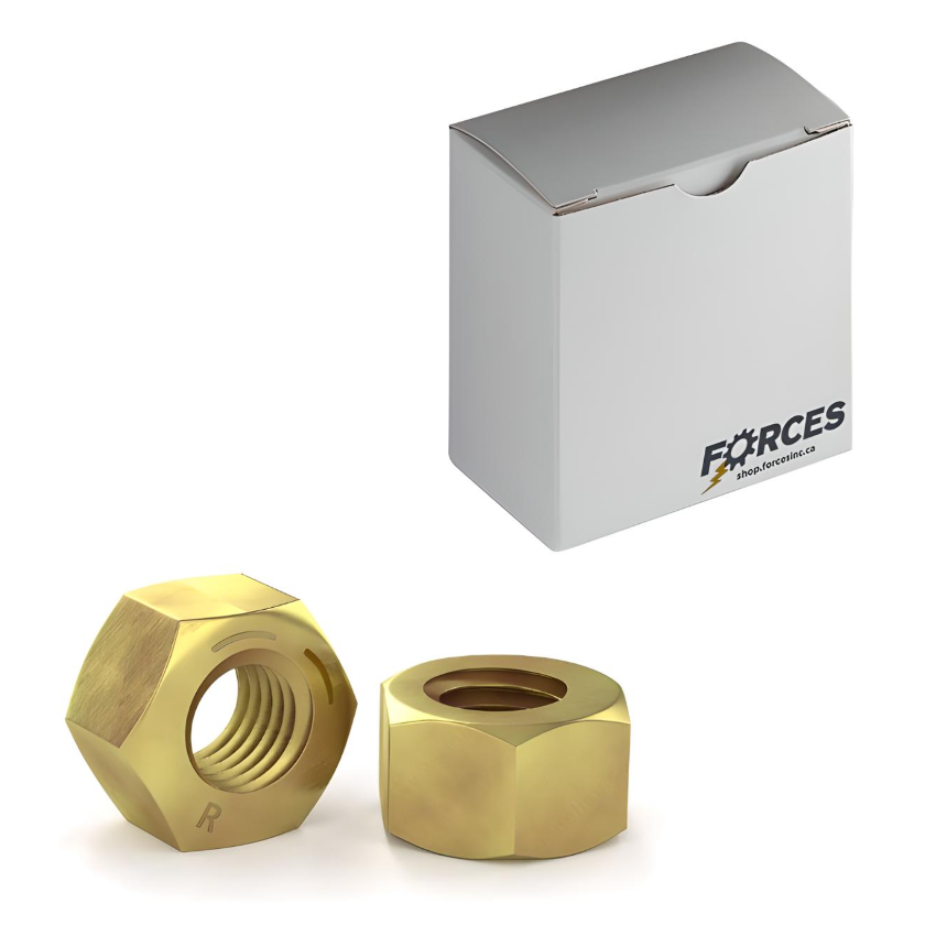 9/16"-18 Hex Nut - Yellow Zinc Grade 8