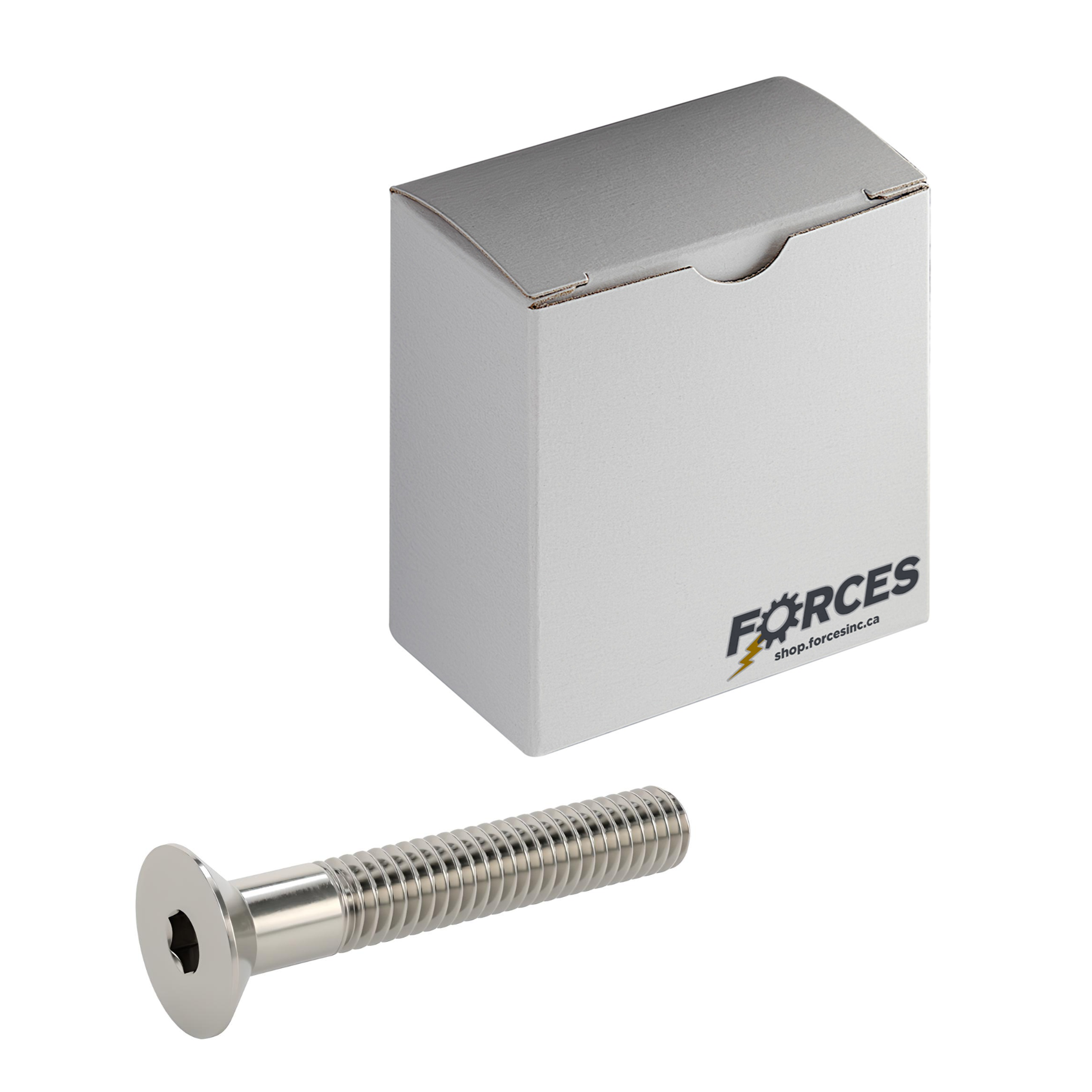 1/4"-20 x 2-1/2" Flat Head Socket Cap Screw Partial thread - Stainless Steel 316