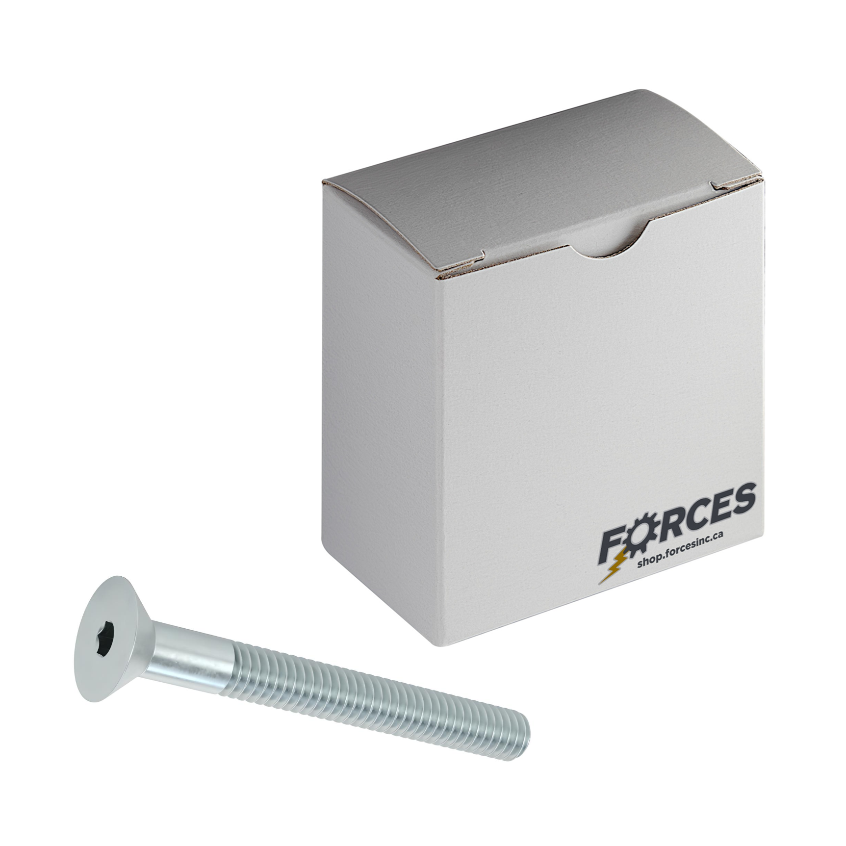 M6-1.0 x 20mm DIN 7991 Flat Head Socket Cap Screw Partial thread - Zinc Plated Class 8.8