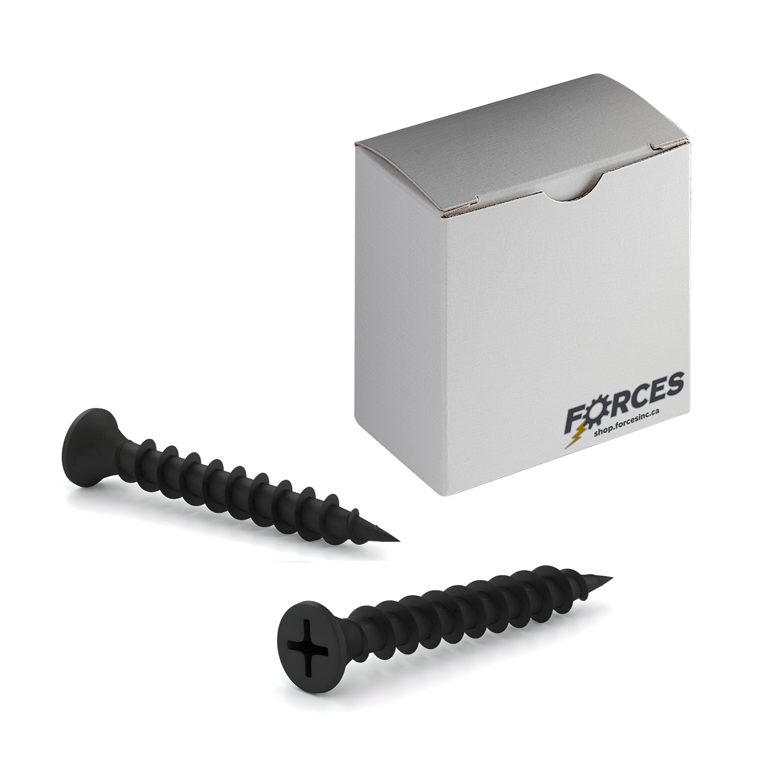#10 x 1-1/2" Drywall Screws Bugle Head Phillips Drive Coarse Thread - Black Phosphate