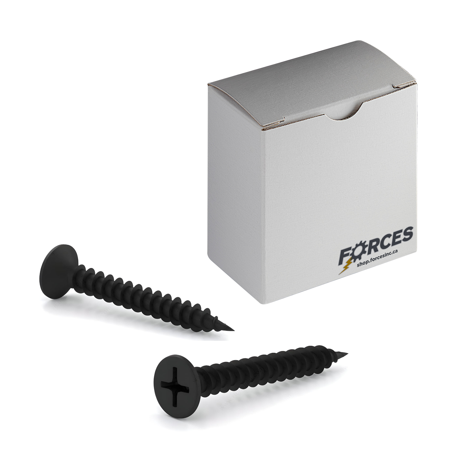 #6 x 1" Drywall Screws Bugle Head Phillips Drive Fine Thread - Black Phosphate