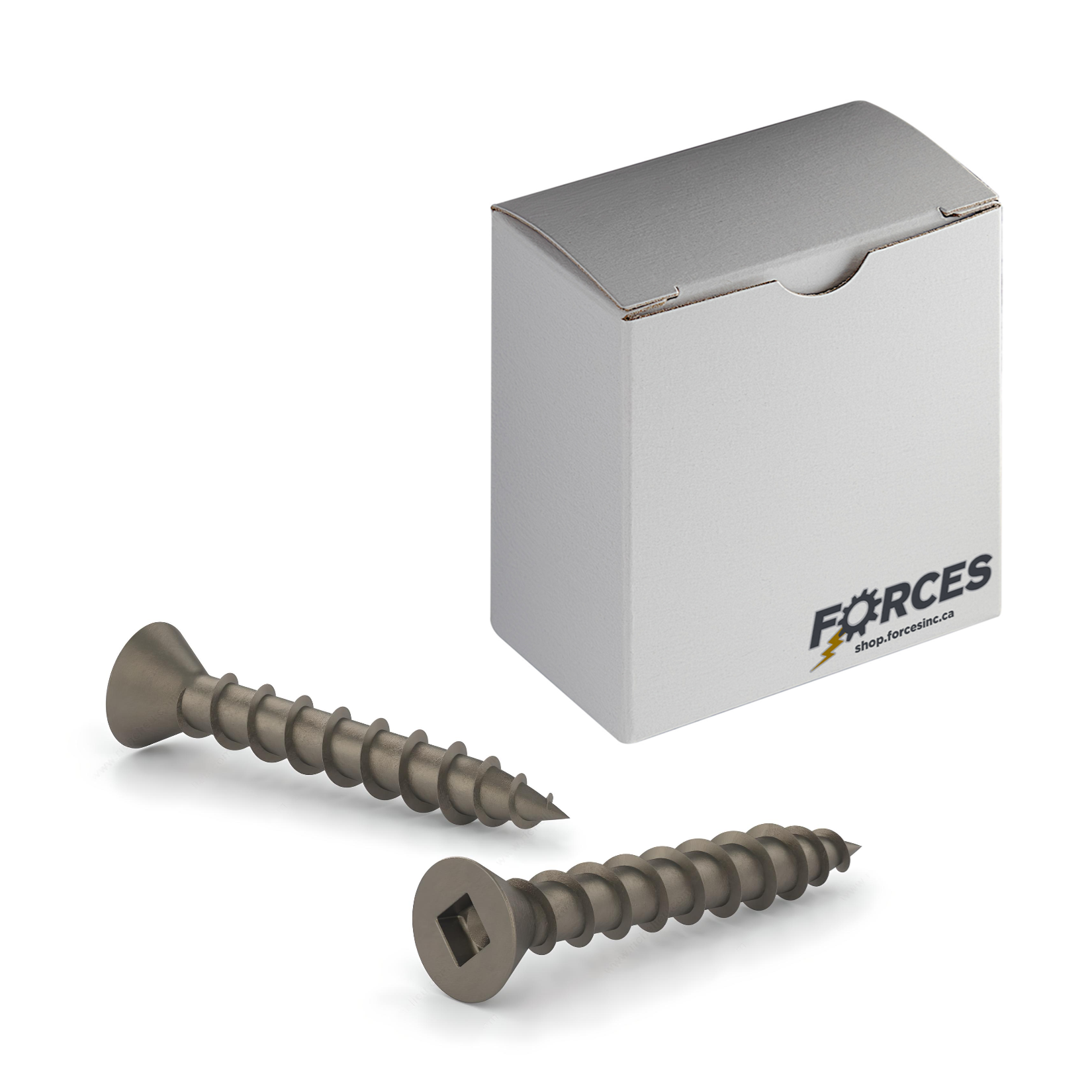 #8 x 5/8" Wood Screws Flat Head Square Drive Coarse Thread Regular Point Plain Steel