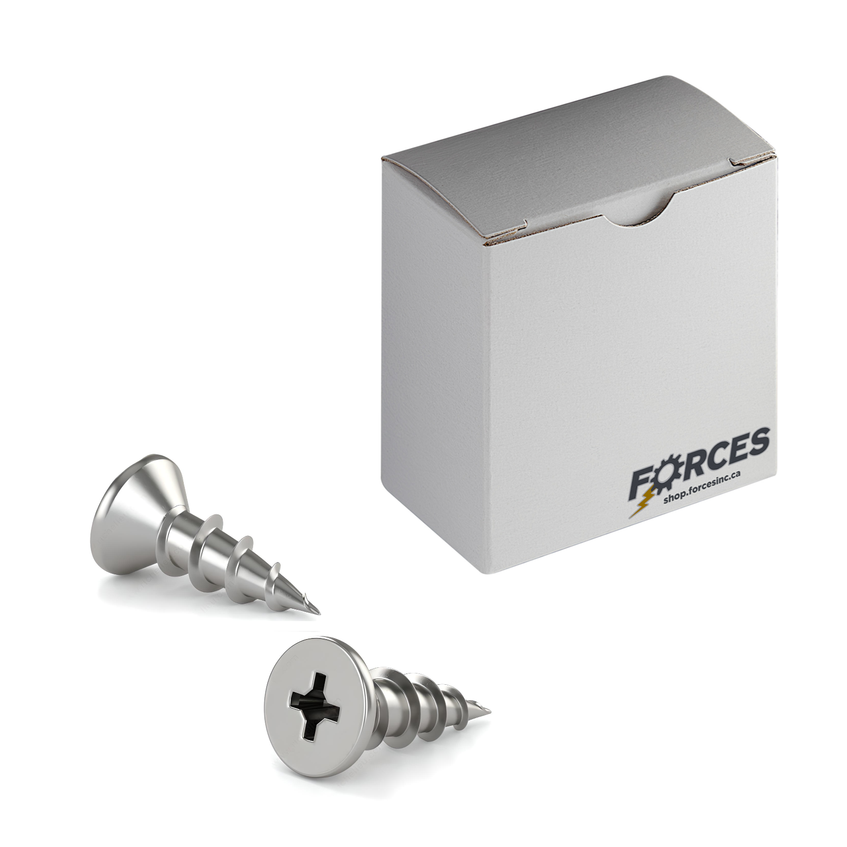 #6 x 5/8" Wood Screws Flat Head Quadrex Drive Coarse Thread Regular Point Stainless Steel 18-8