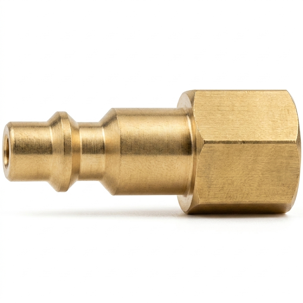 1/4" Industrial Quick Disconnect Plug x 1/4" Female Pipe NPT - Brass