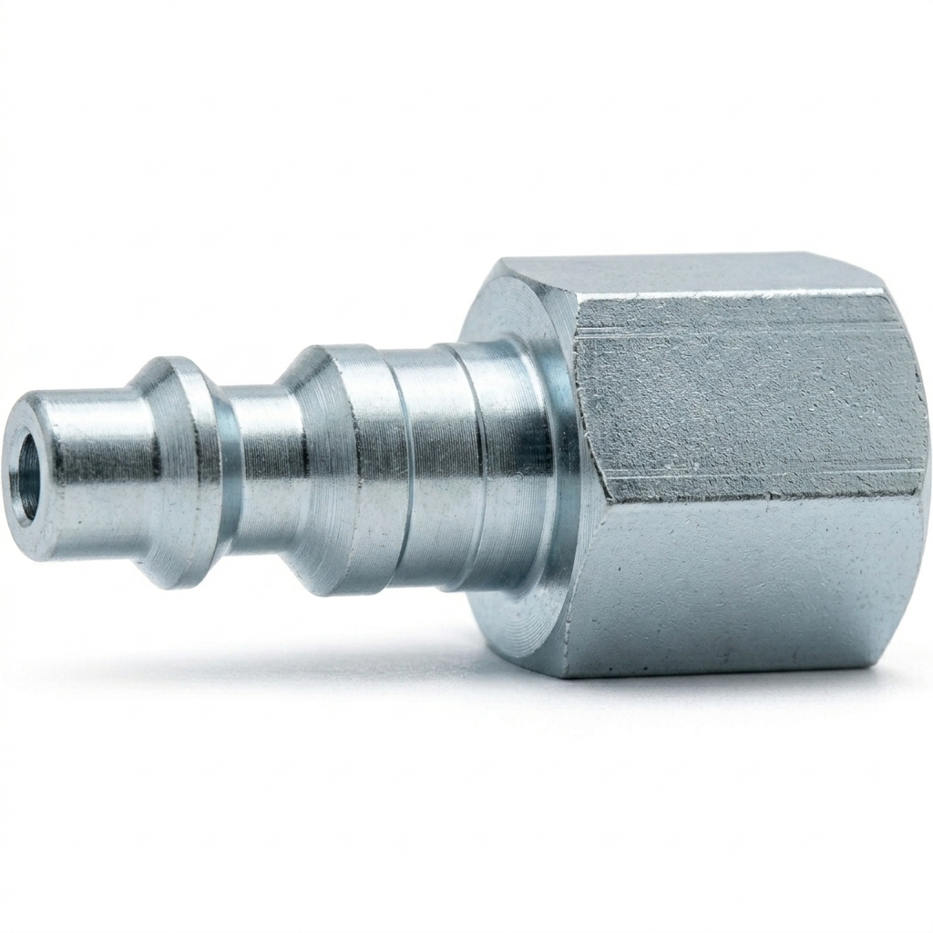 1/4" Industrial Quick Disconnect Plug x 1/4" Female Pipe NPT - Steel