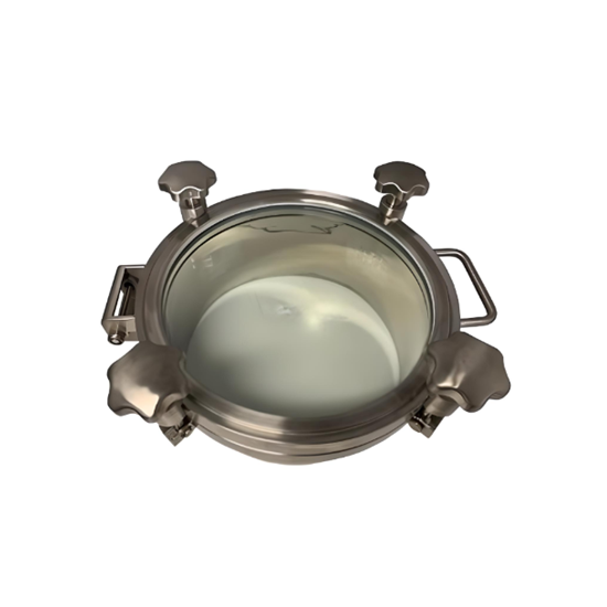 18" (450mm) Circular Manway W/ Glass Cover & Pressure - SS316