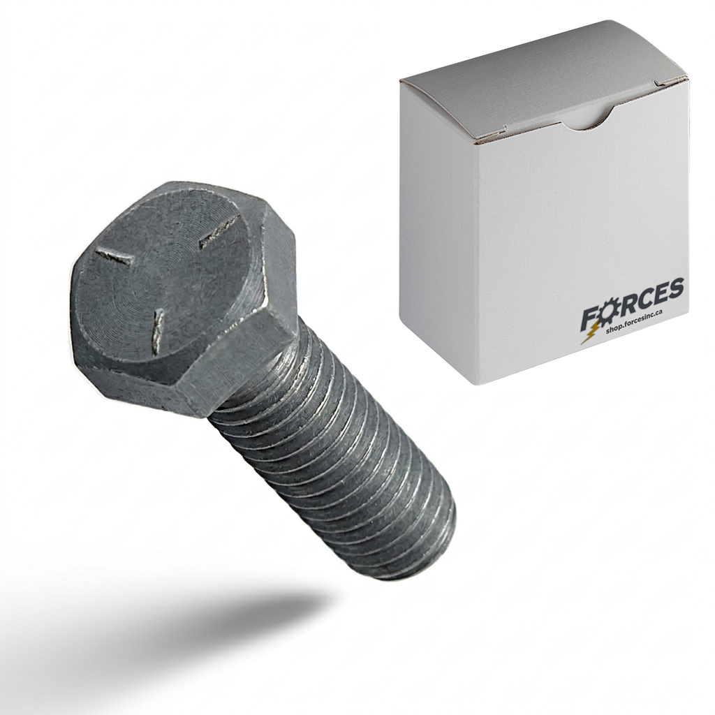 Hex Head Bolt 3/8"-16 x 1" Full thread - Plain Steel Grade 5