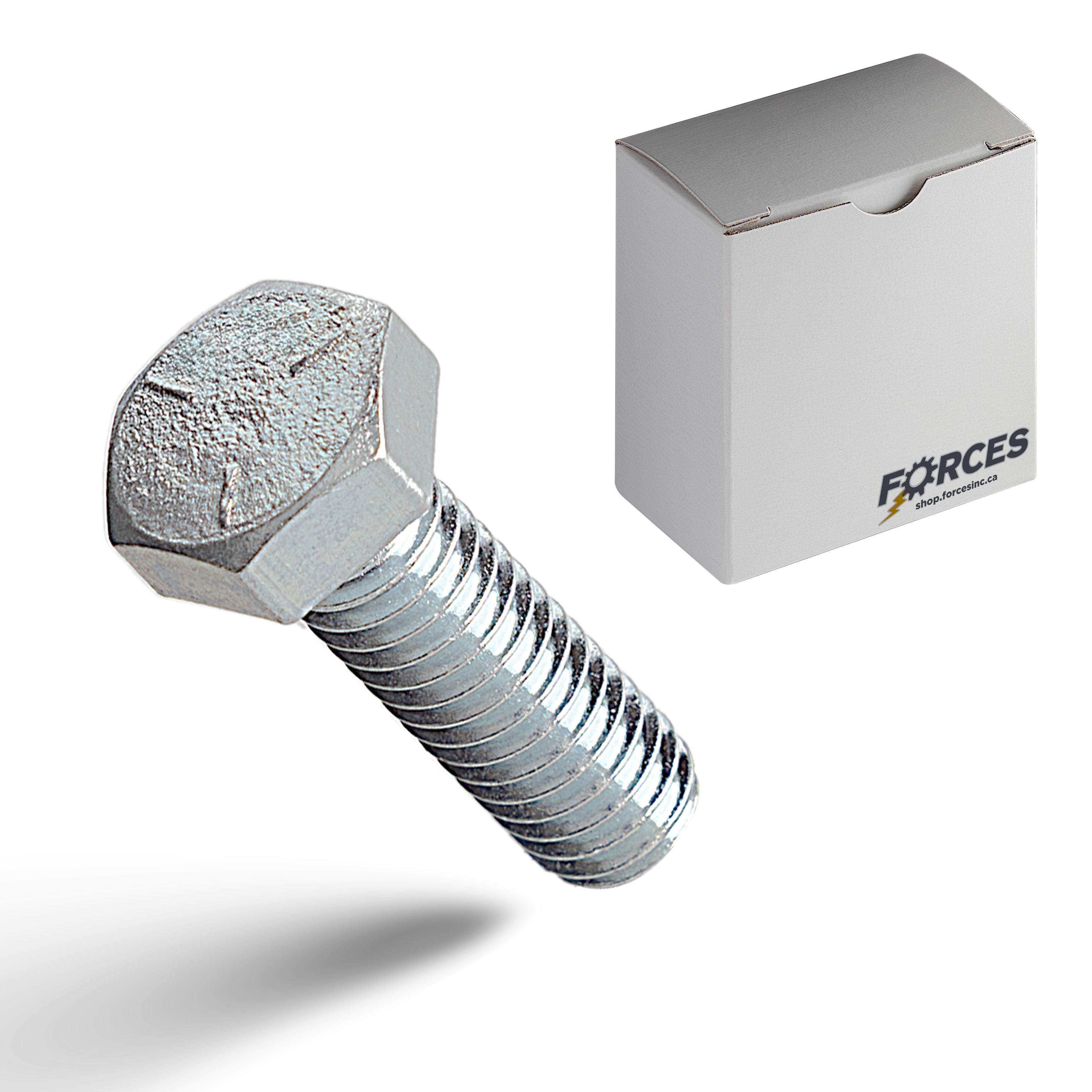 Hex Head Bolt 3/4"-16 x 2-1/2" Full thread - Zinc Plated Grade 5