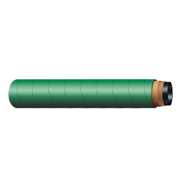 HD Water Discharge Hose - Black/Green Rubber