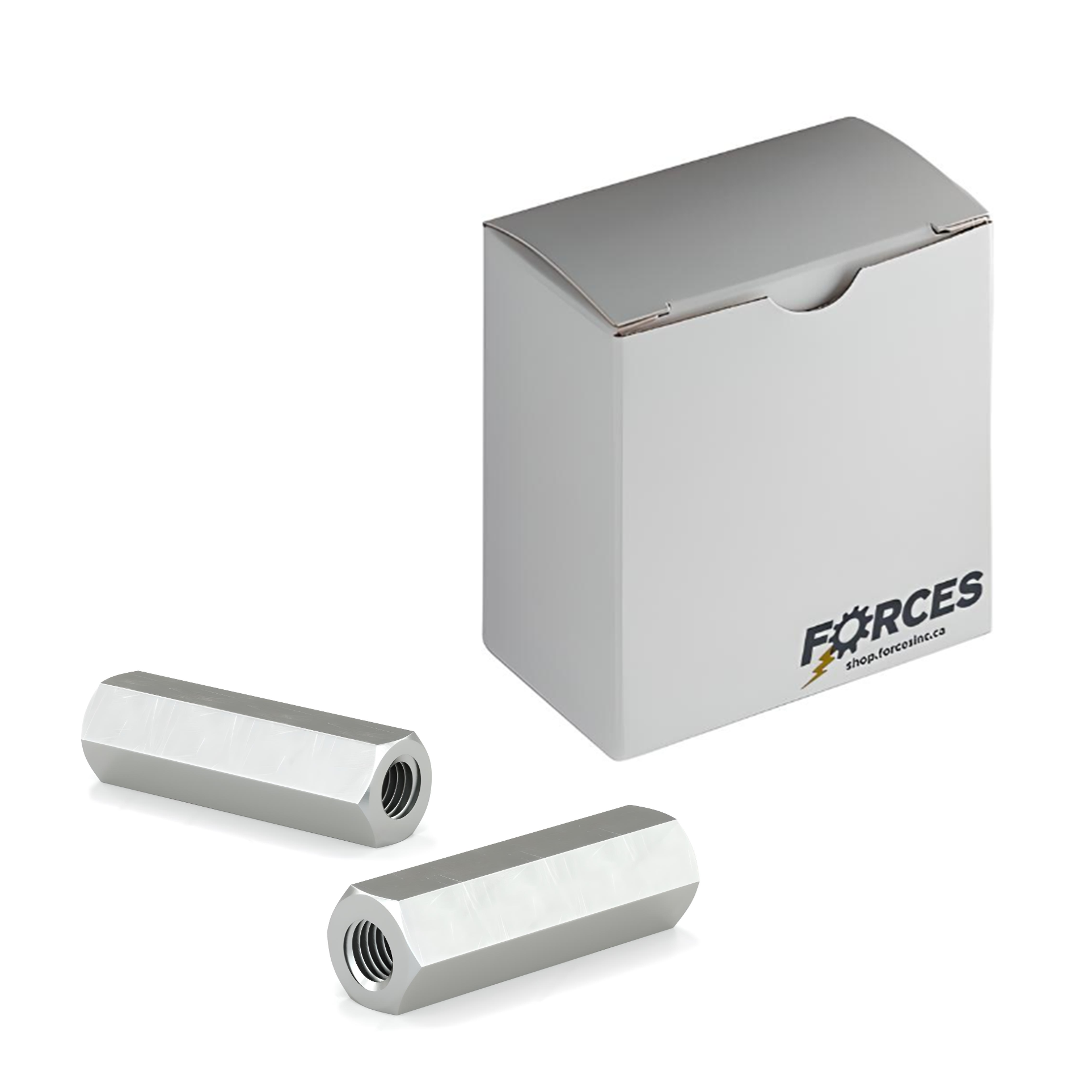 DIN 6334 M5-0.8 x 15mm Hex Coupling Nut - Zinc Plated