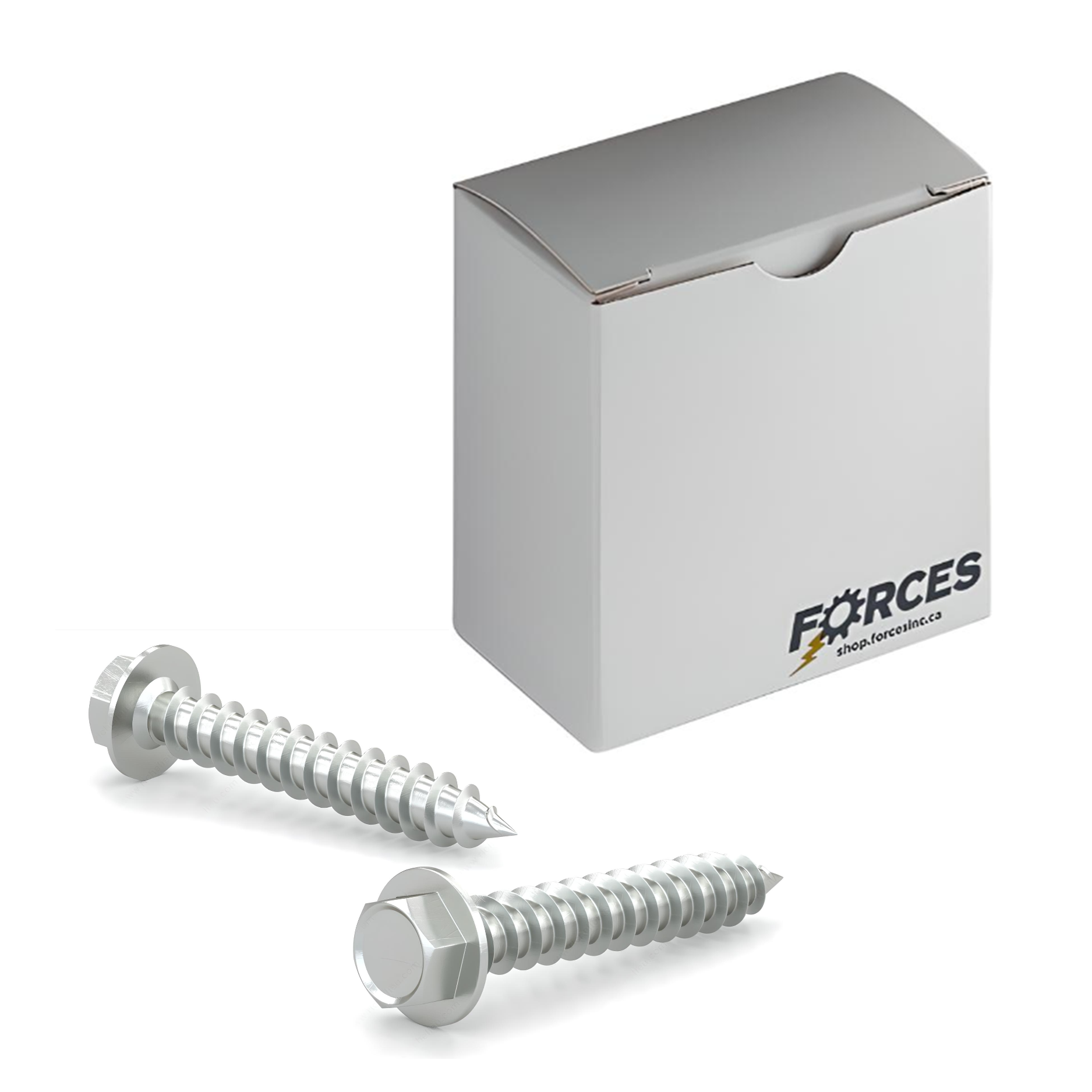 #10 x 1" Metal Screw Hex Washer Head Hex Drive Type A Point - Zinc