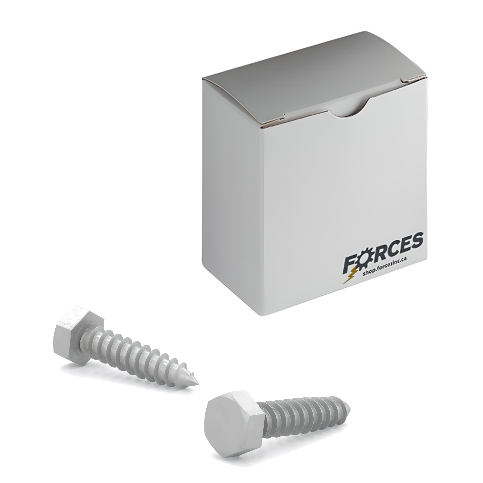 Hex Lag Screw 1/4"-10 x 1" - Hot-Dip Galvanized Steel ASTM A307