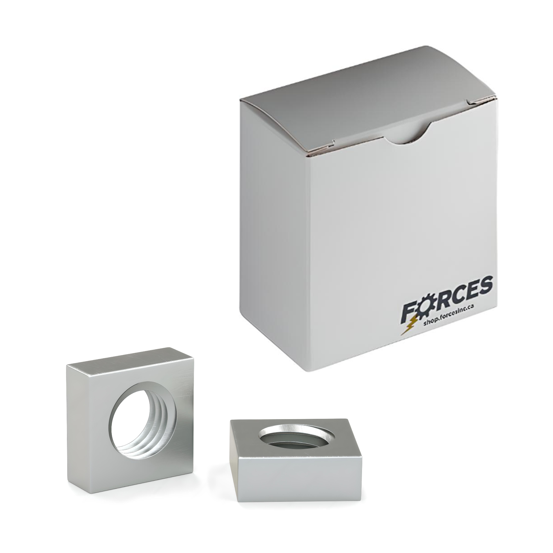 1/4"-20 Machine Screw Square Nut - Zinc Plated Grade A ASTM A563