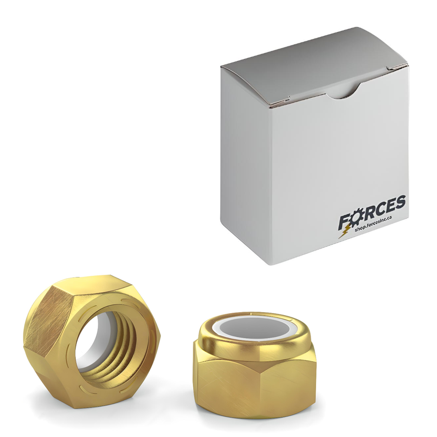 3/8"-16 Hex Nylon Insert Lock Nut (NM/NE) Series - Yellow Zinc Grade 8