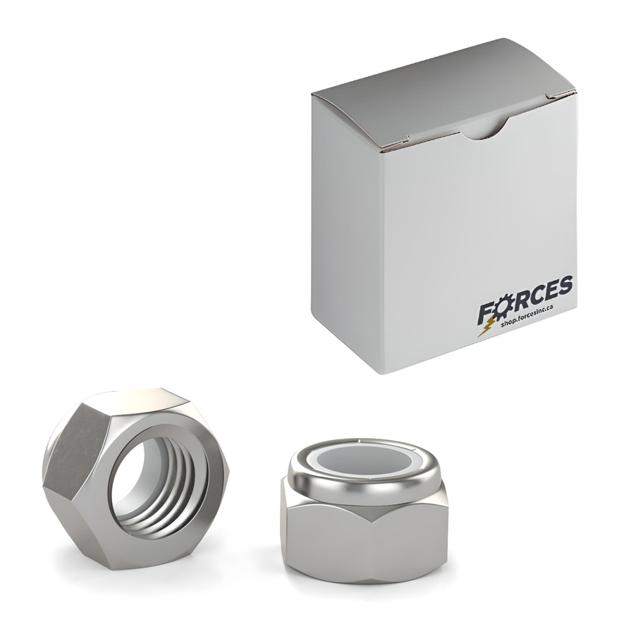 5/16"-18 Hex Nylon Insert Lock Nut (NTM/NTE) Thin Series - Stainless Steel 18-8