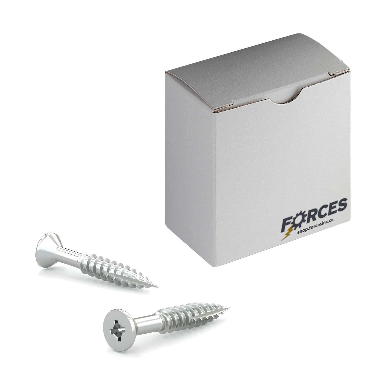 #9 x 1" Wood Screws Flat Head Quadrex Drive Twinfast Thread Type 17 Point Zinc