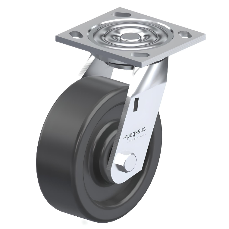 Phenolic Black Caster 6" x 2" Swivel 1200 lbs Roller Bearing P21 Series