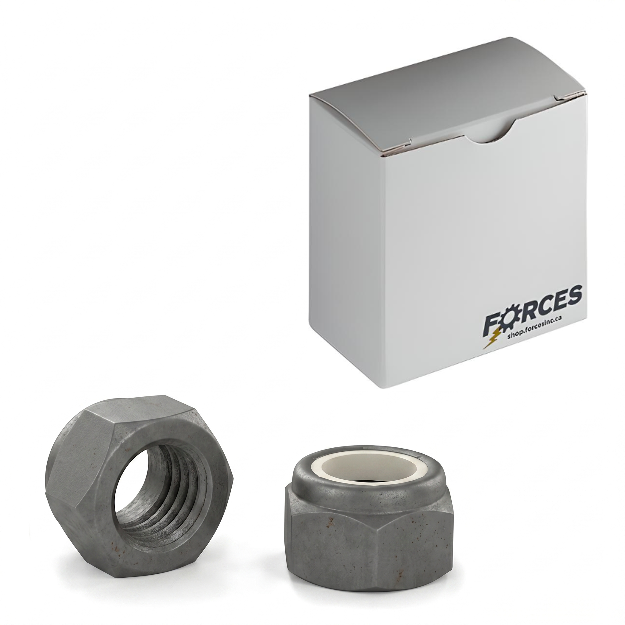 Hex Nylon Insert Locknuts (NM/NE) Series 1-1/8"-7 - Plain Steel Grade C