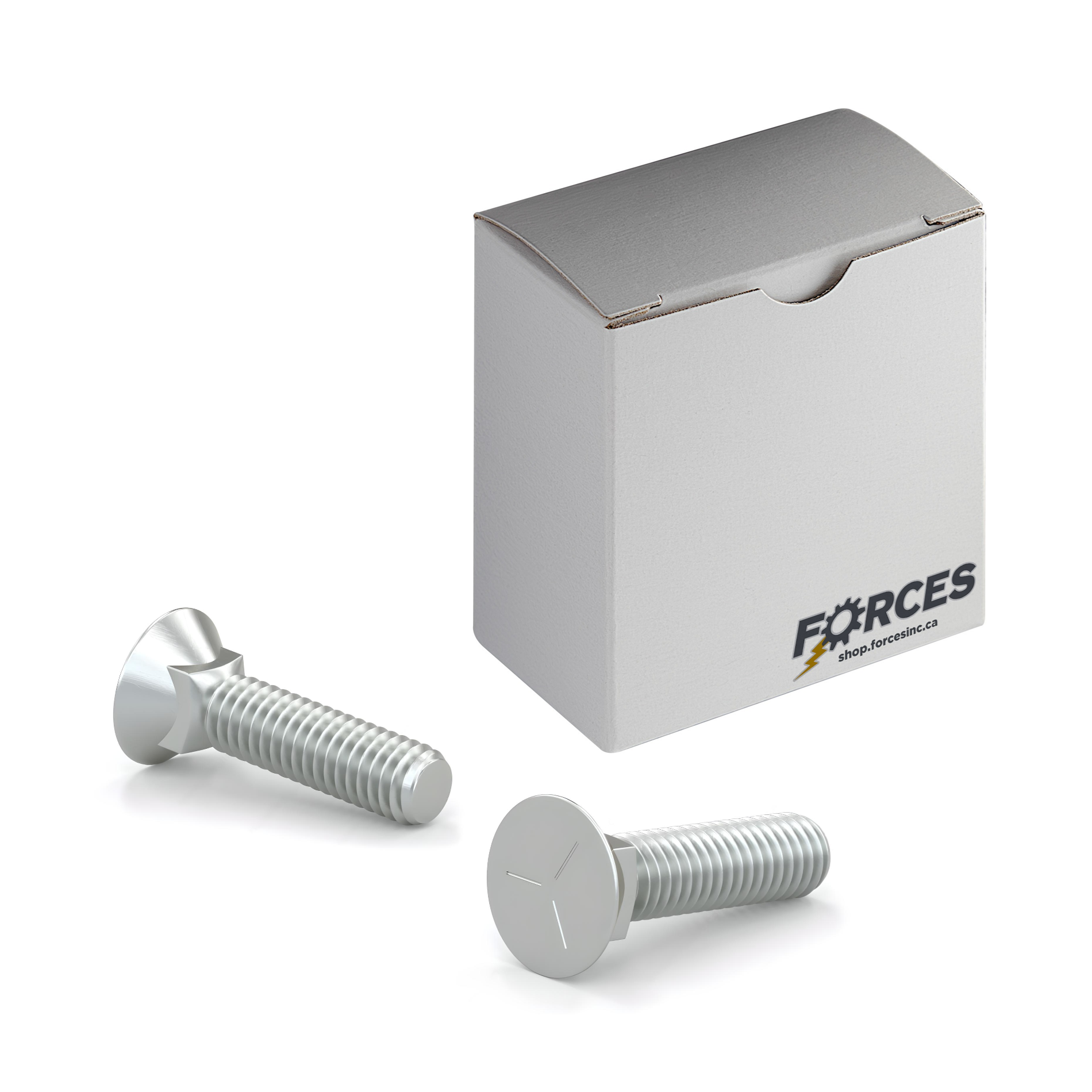 7/16"-14 x 2-1/4" Plow Bolt - Zinc Plated Grade 5 ASME B18.9