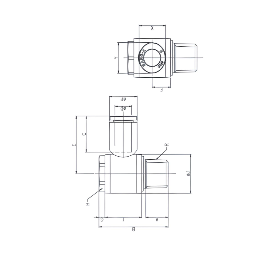 Push to Connect Swivel Banjo 1/4" Tube x 1/8" NPT Male