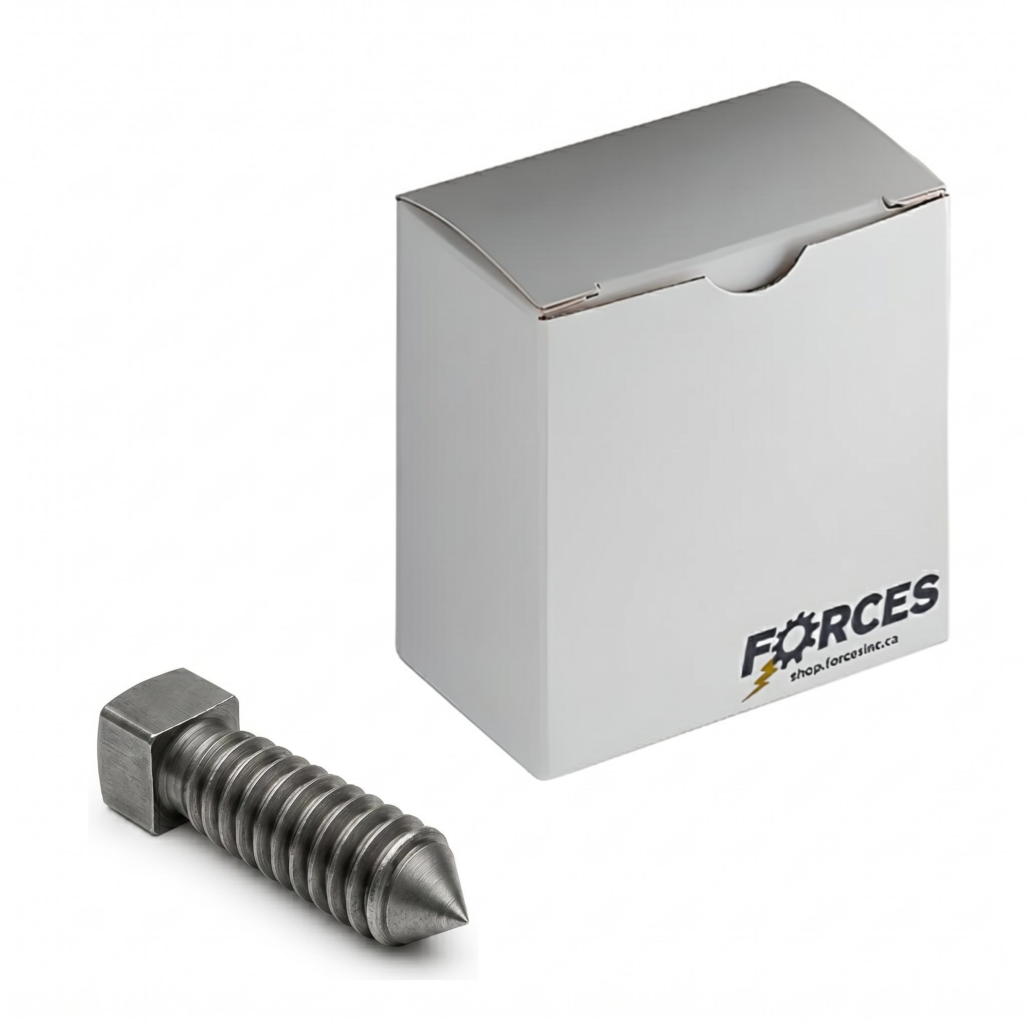 Cone Point Square Head Set Screw 3/4"-10 x 2-1/2" - Plain Steel