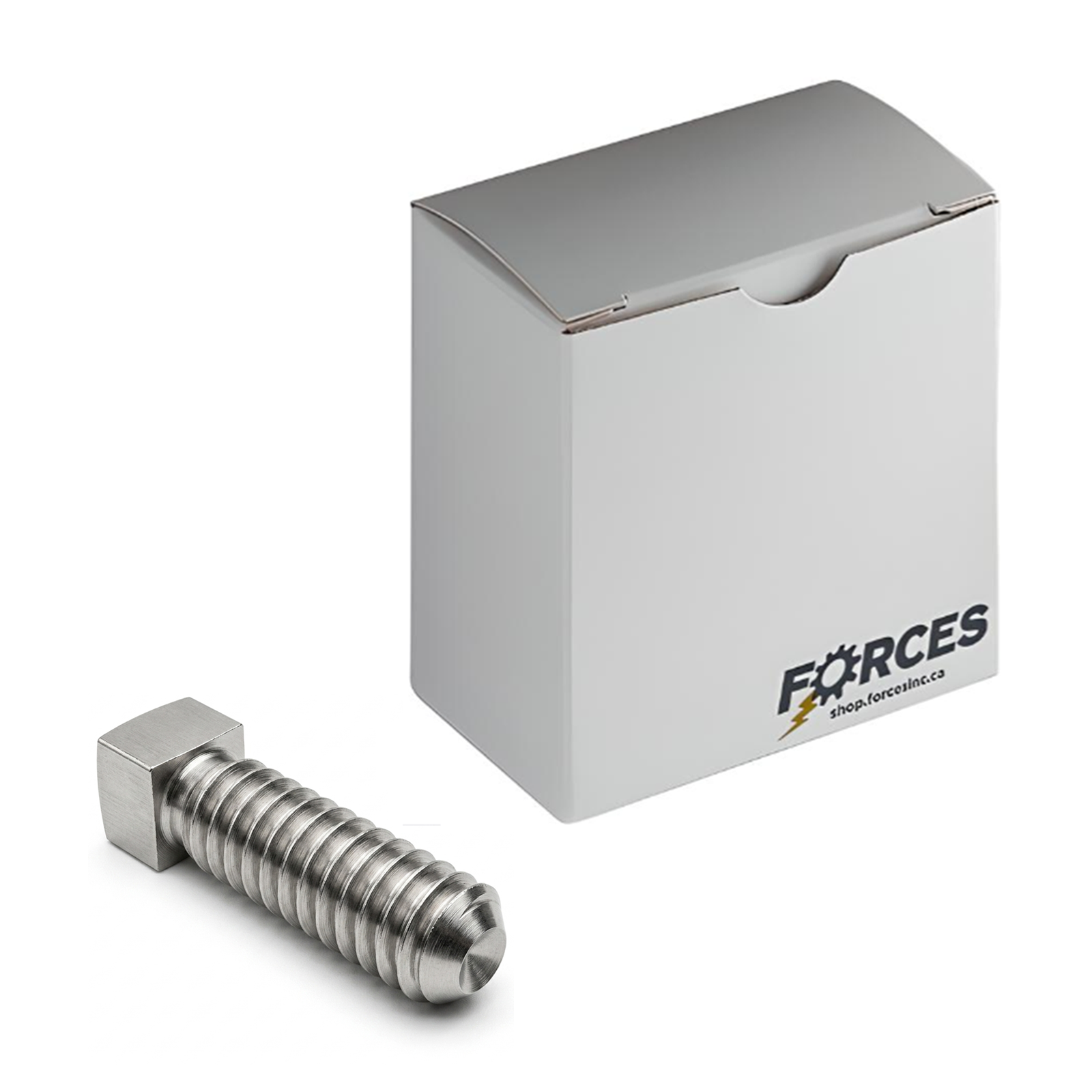 Cup Point Square Head Set Screw 1/4"-20 x 3/8" - Stainless Steel 18-8 F880