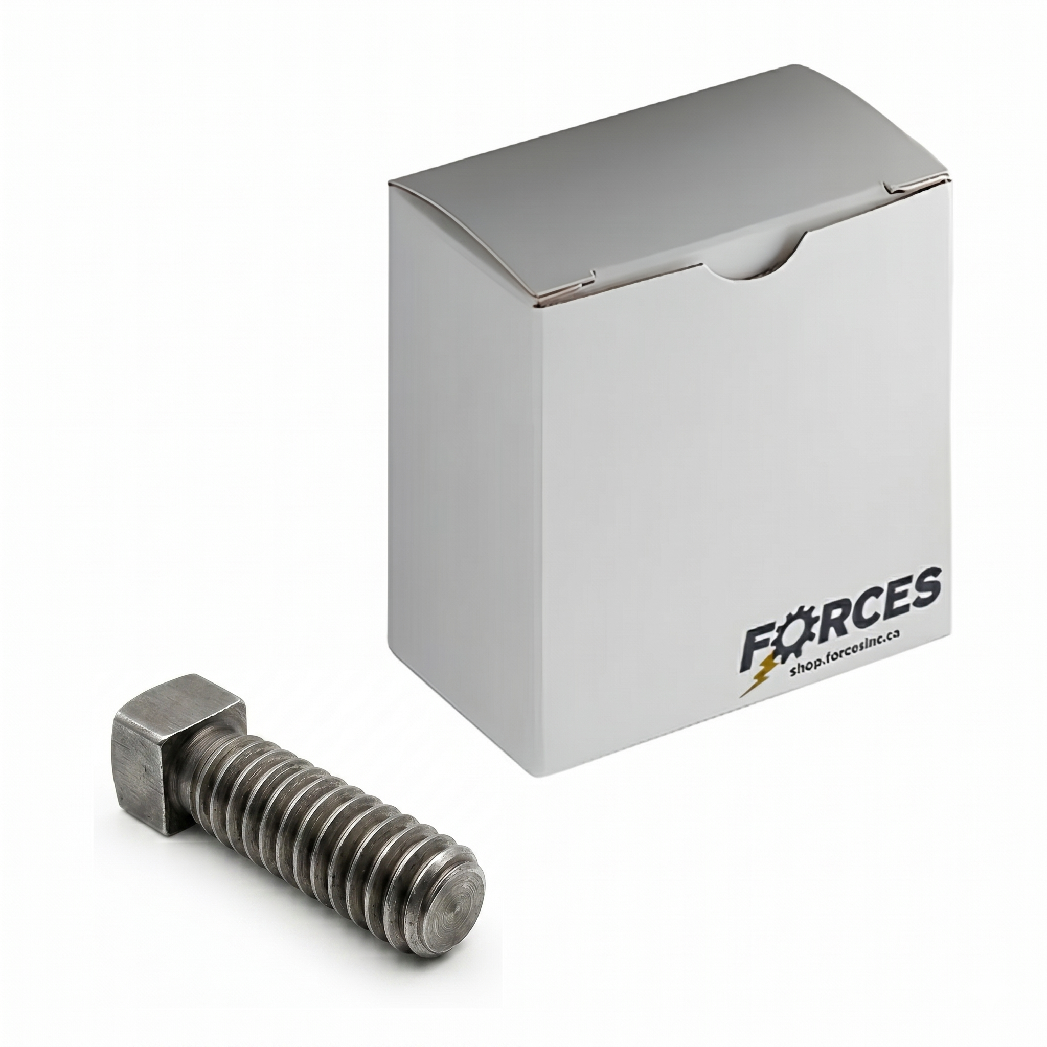 Flat Point Square Head Set Screw 1/2"-13 x 1-3/4" - Plain Steel